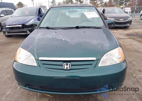 2002 Honda Civic Ex из США, поврежденный, VIN 1HGES26772L006655